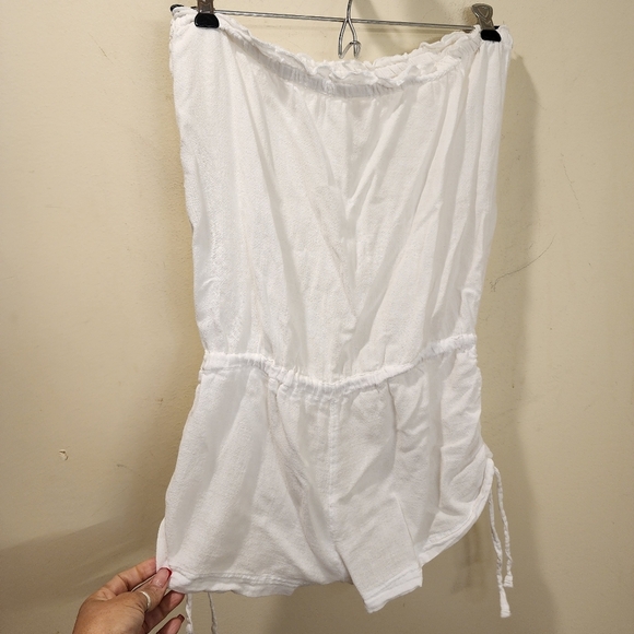Victoria's Secret 100% Cotton White Short strappless Romper size XS - Picture 7 of 10